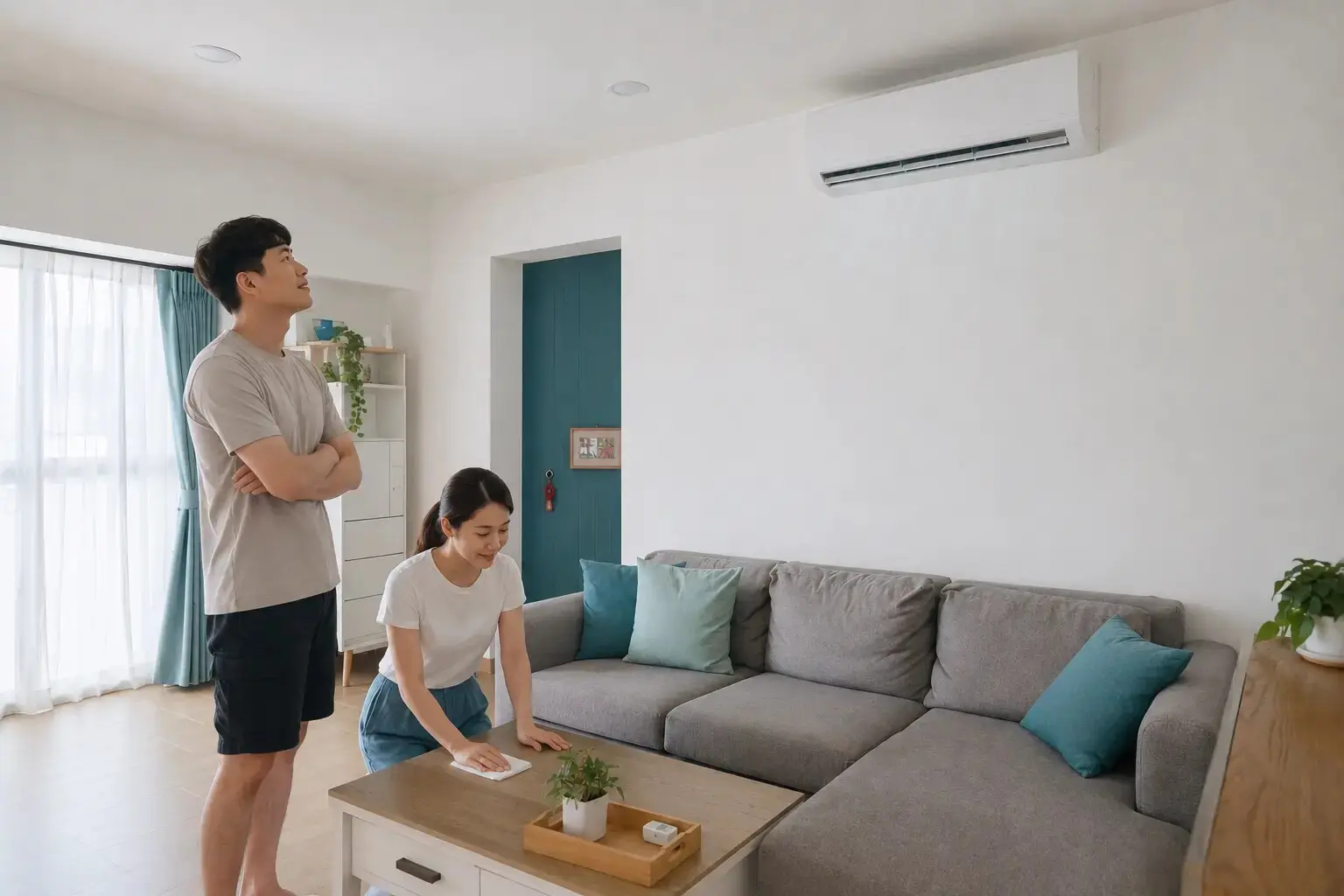 鋭潔台中冷氣清洗完工後現場復原
